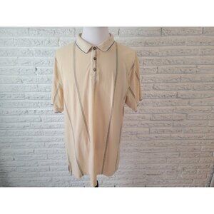 Knights Sportswear Mens Shirt 3XB Polo Short Sleeve Poly Blend Beige YEL23E